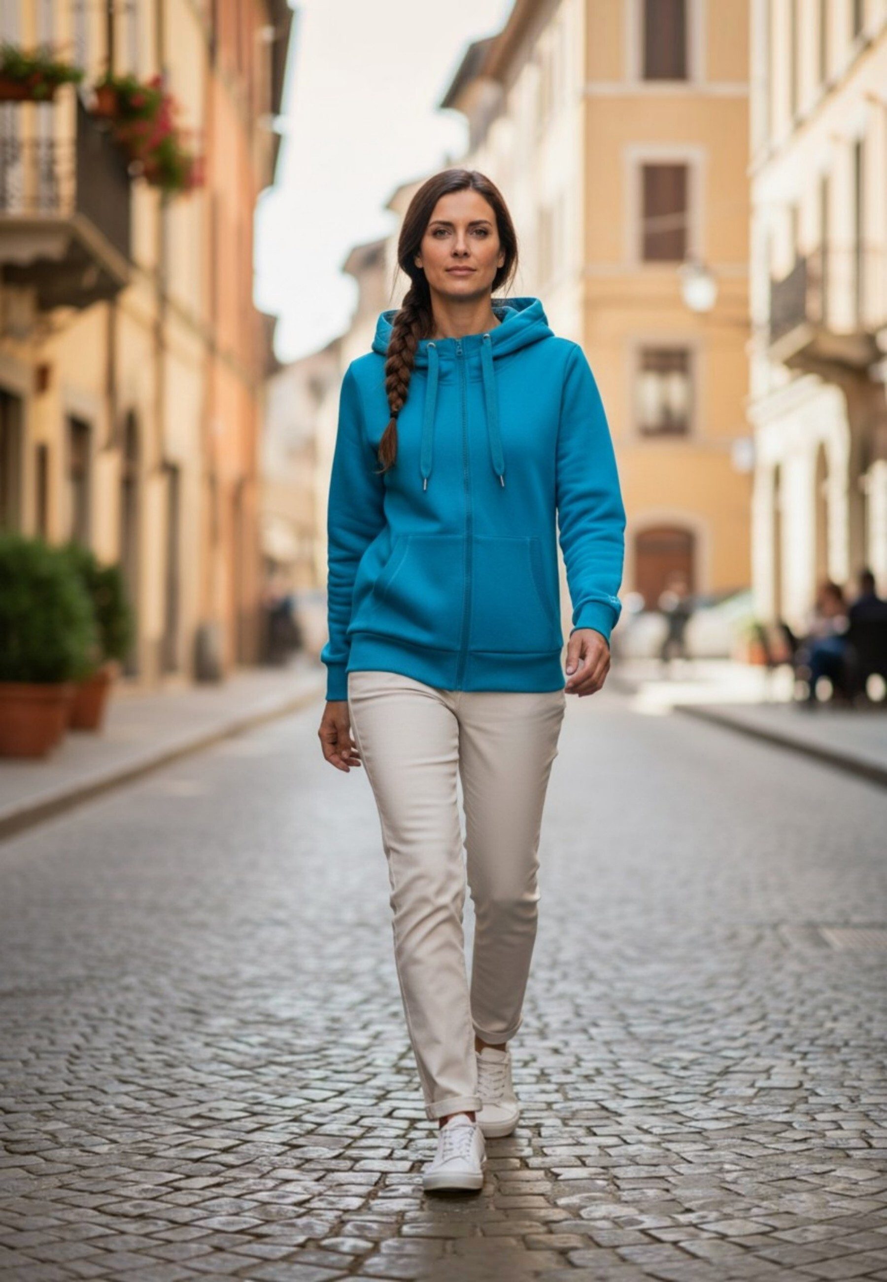 salzhaut Sweatjacke SÖÖTE Damen Tailliert komfortabler Fit, nordisch klar – entspannter Look mit Haltung