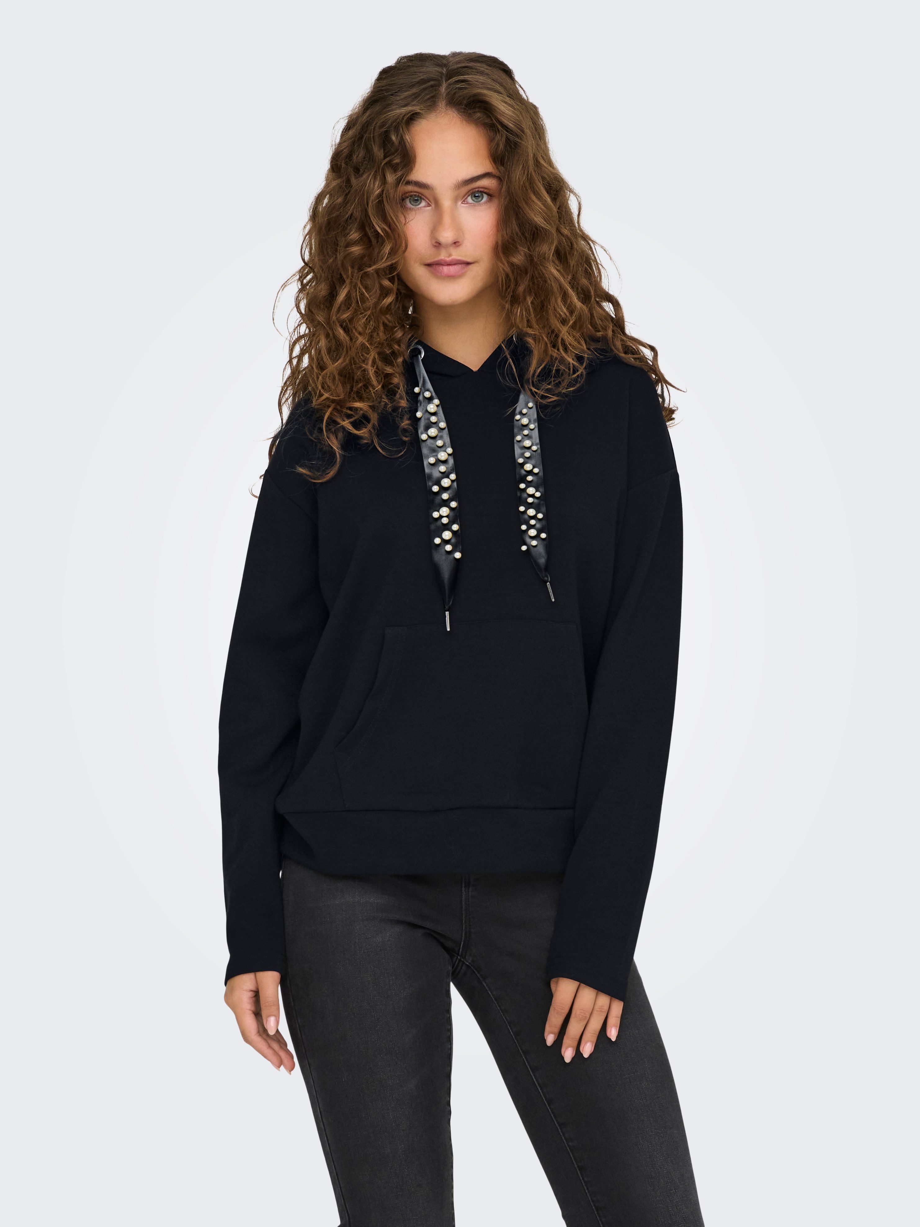 ONLY Kapuzensweatshirt ONLFANCY L/S HOOD STRING SWT günstig online kaufen