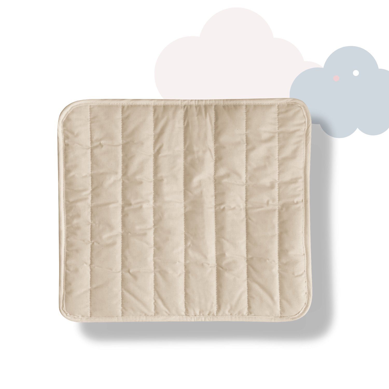 kids&me Babykissen Flachkissen hergestellt aus 100% Bio-Baumwolle - Made in Germany, flaches Kissen für Babys