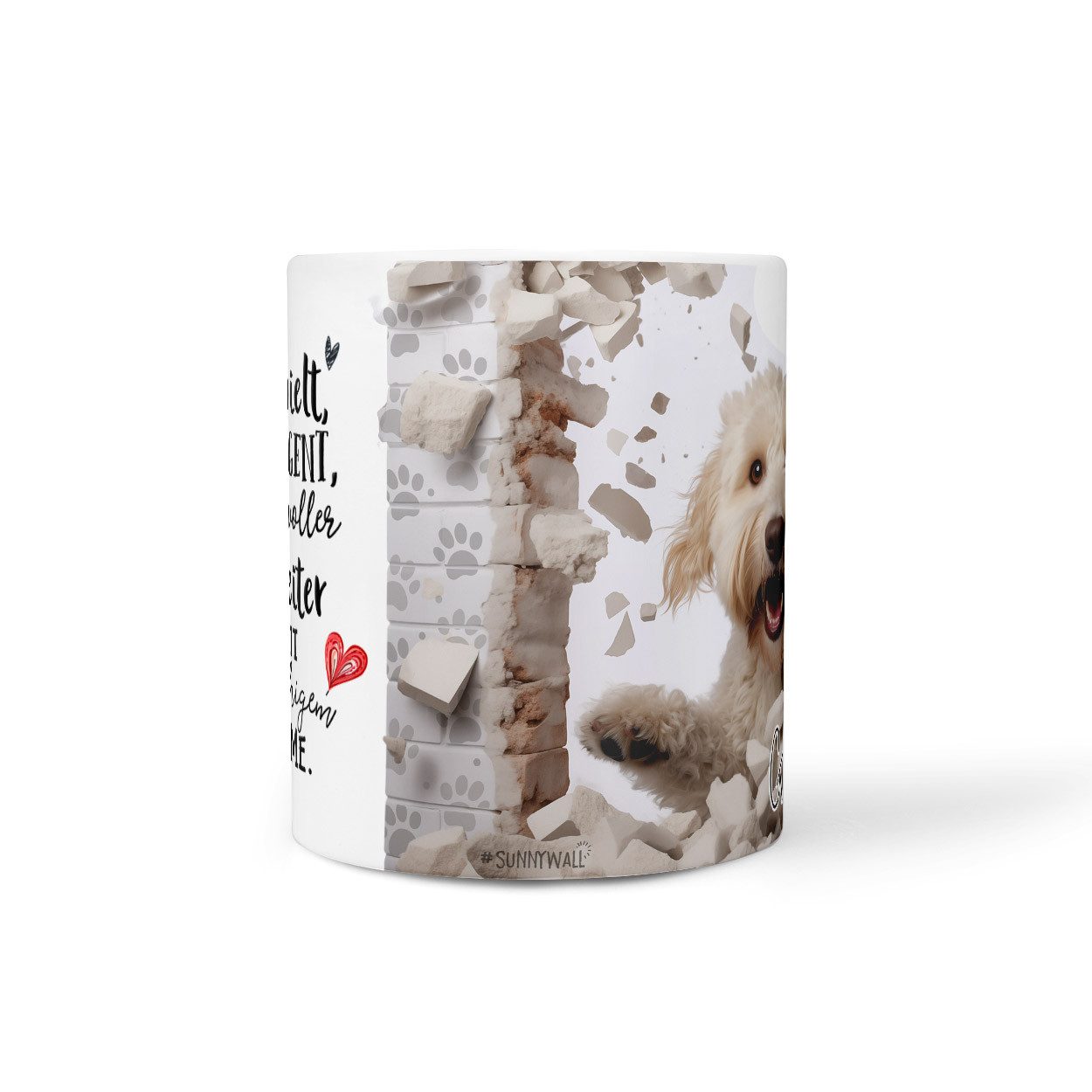 Sunnywall Tasse Goldendoodle - Hund Hunderasse - Geschenk für Hundeliebhaber, Keramik, inkl. Geschenkkarte