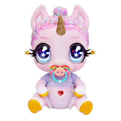 MGA Babypuppe Glitter Babyz Unicorn Doll- Pink Rainbow (Jewels