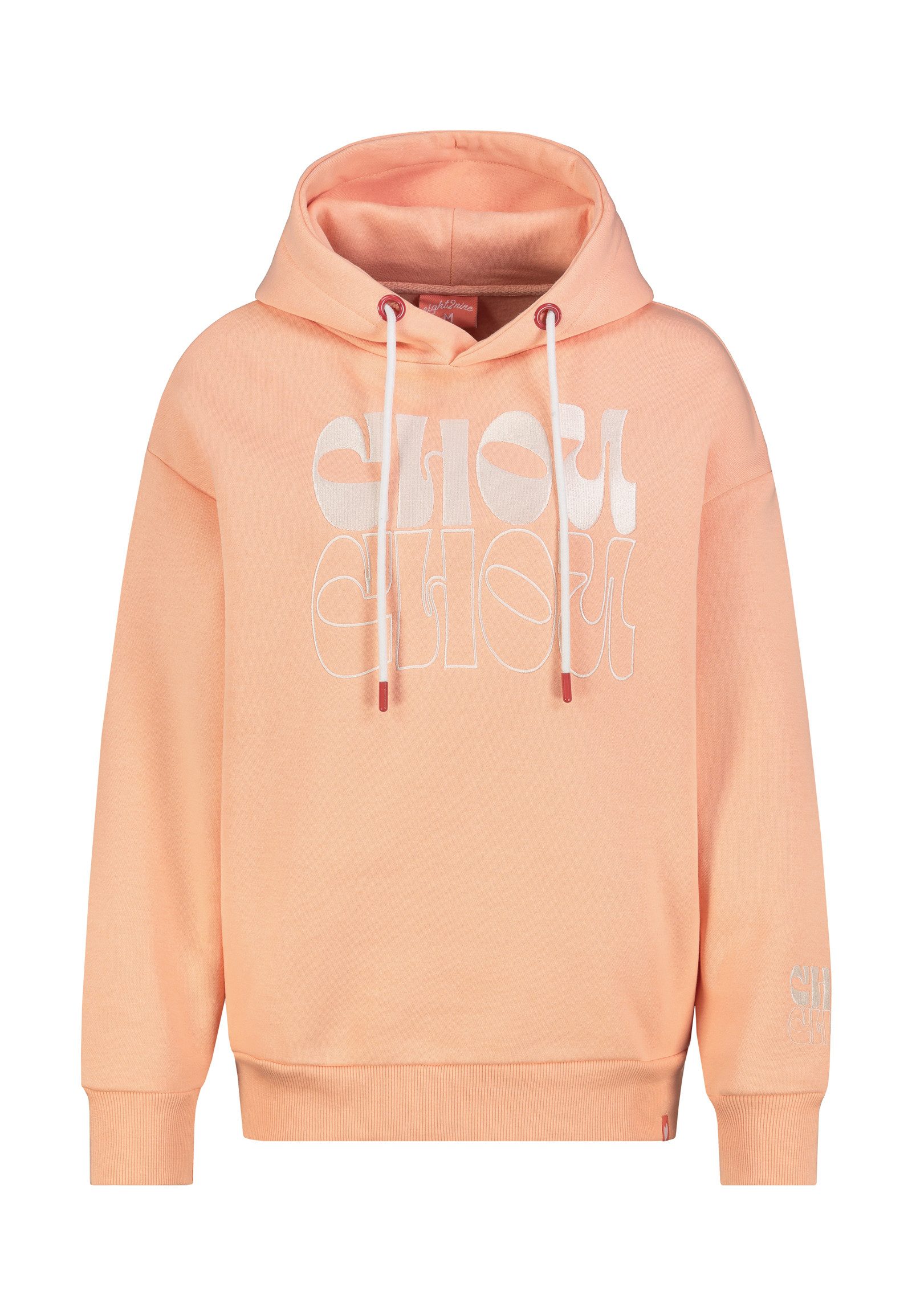 Eight2Nine Kapuzenpullover Damen Kapuzenpullover Hoodie mit Bestickung Sweater, Kapuzensweatshirt mit Kapuze