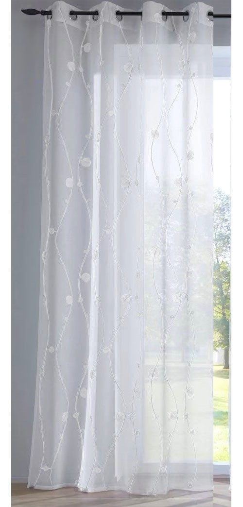 Kutti Vorhang Nelly (1 St), Ösen, halbtransparent, Voile, mit praktischen Ö günstig online kaufen