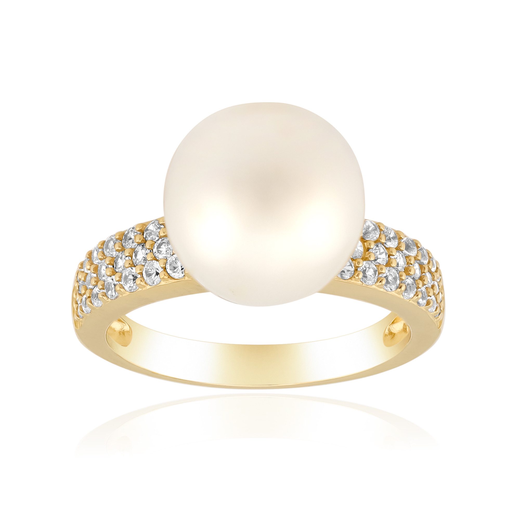 Cavill Perlenring Sterlingsilber Ring mit 10 mm Süßwasserperle und 0,45 ct günstig online kaufen