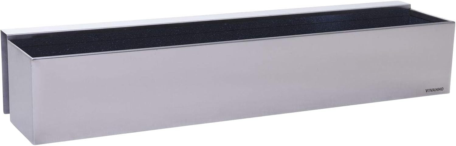 VIVANNO Balkonkasten Edelstahl BINOX Kasten - Silber Gebürstet (1 St), 100x22x17 cm