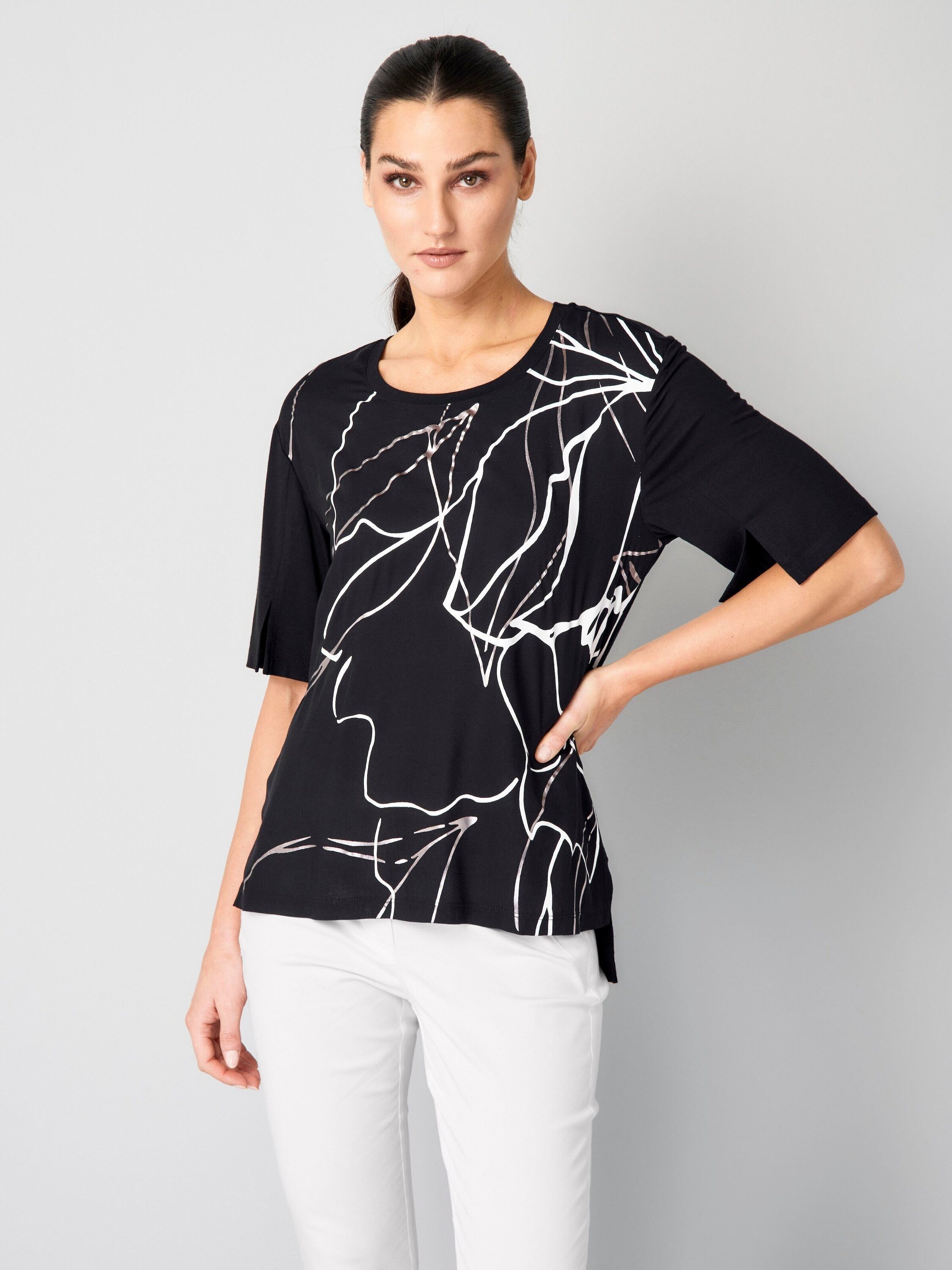 Alba Moda Print-Shirt Shirt mit floralem Motiv