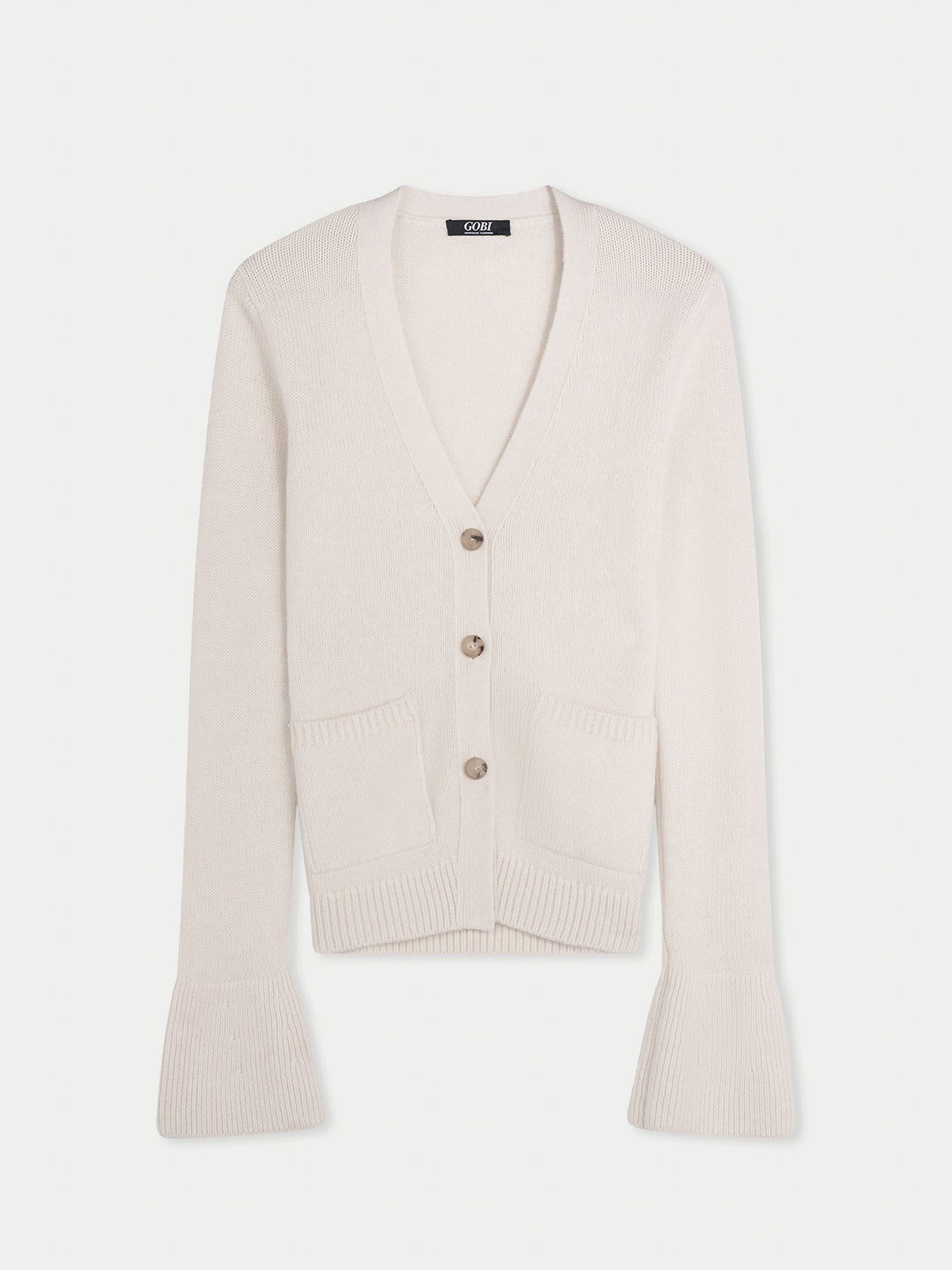 GOBI Cashmere Cardigan Geknöpfter Kaschmir Cardigan mit V-Ausschnitt