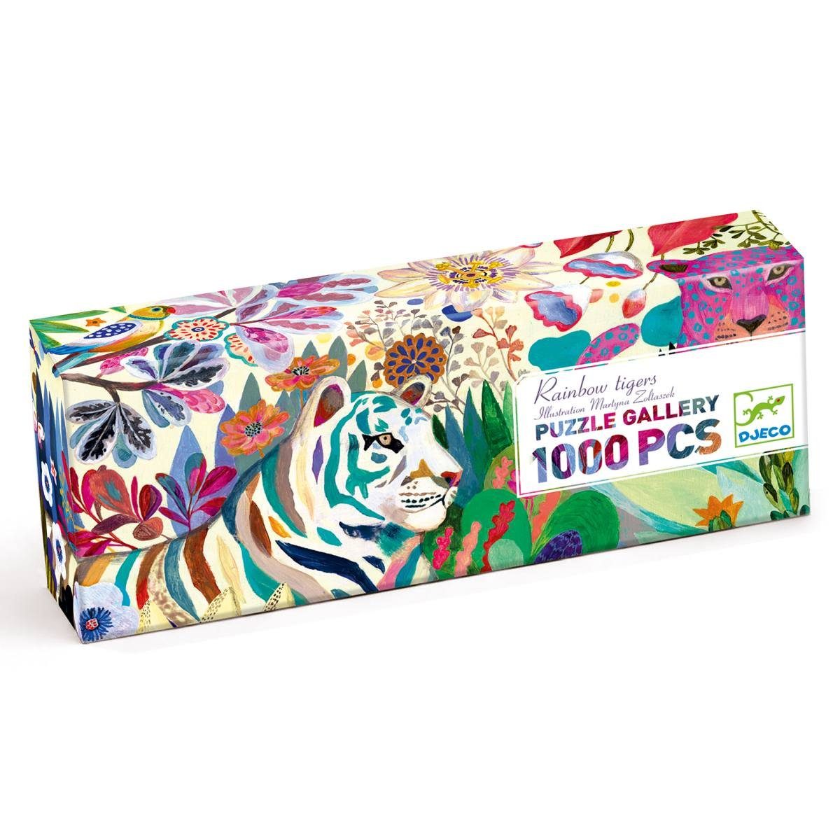 DJECO Puzzle Puzzle Gallerie 1000 Teile 97x33 cm Fantasie und Tieremotive, Puzzleteile von Djeco