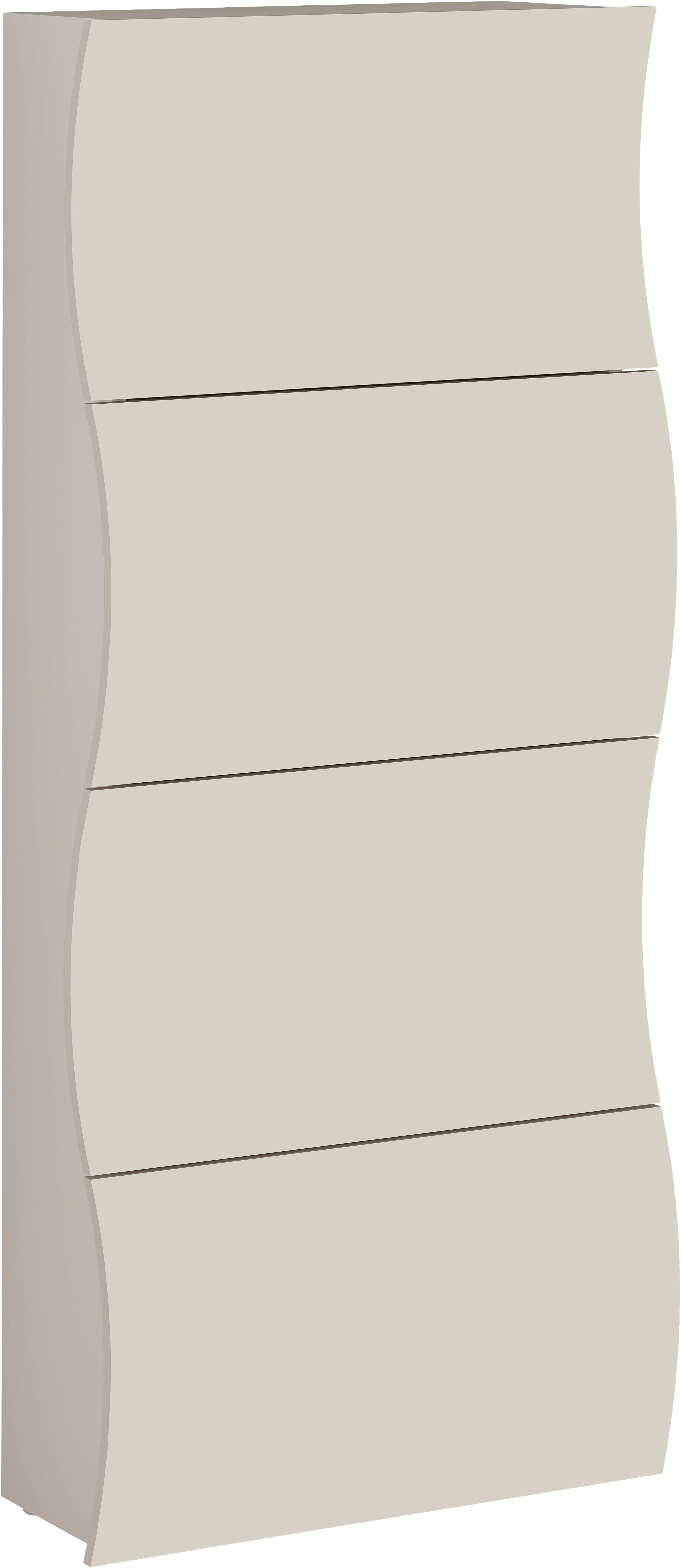 Home affaire Schuhschrank Schuhschrank mit Klappen / Schuhkommode, Höhe 161 cm onda 71 cm breit, Kaschmir,mit 4 klapptüren, made in italy
