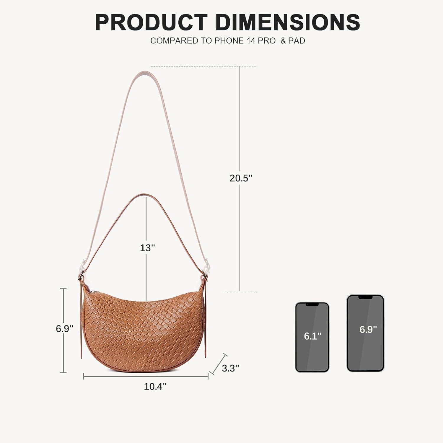 LuxusKollektion Handtasche Damen Handtasche Geflochtene Umhängetasche Schultertasche Braun