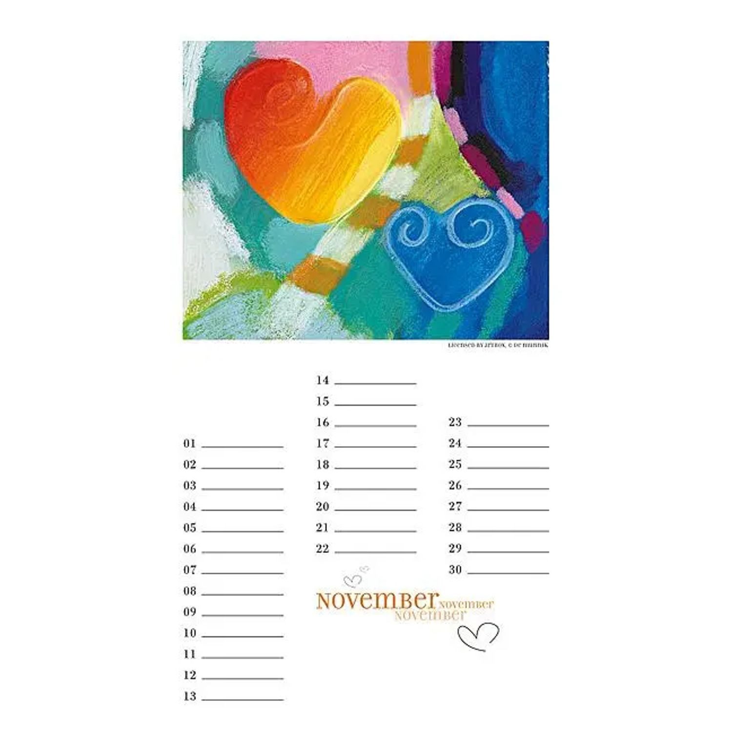 Stadler Wandkalender Mit Herz