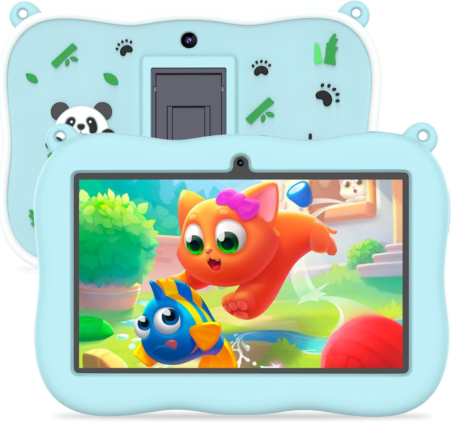 PRITOM Altersgerechte Bildungsinhalte Tablet (7", 32 GB, Android 11, 2,4G+5G, KinderTablet mit Bluetooth,Kindersicherung,Vorinstallierte APPs,Spiele)
