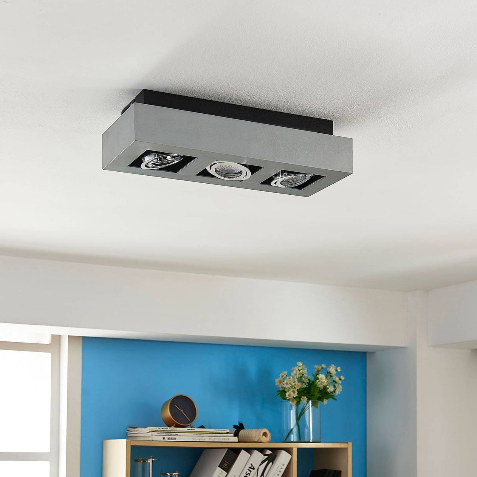 Arcchio Deckenstrahler Vince, Metall, Alu IP20, 3 x 10 W LED