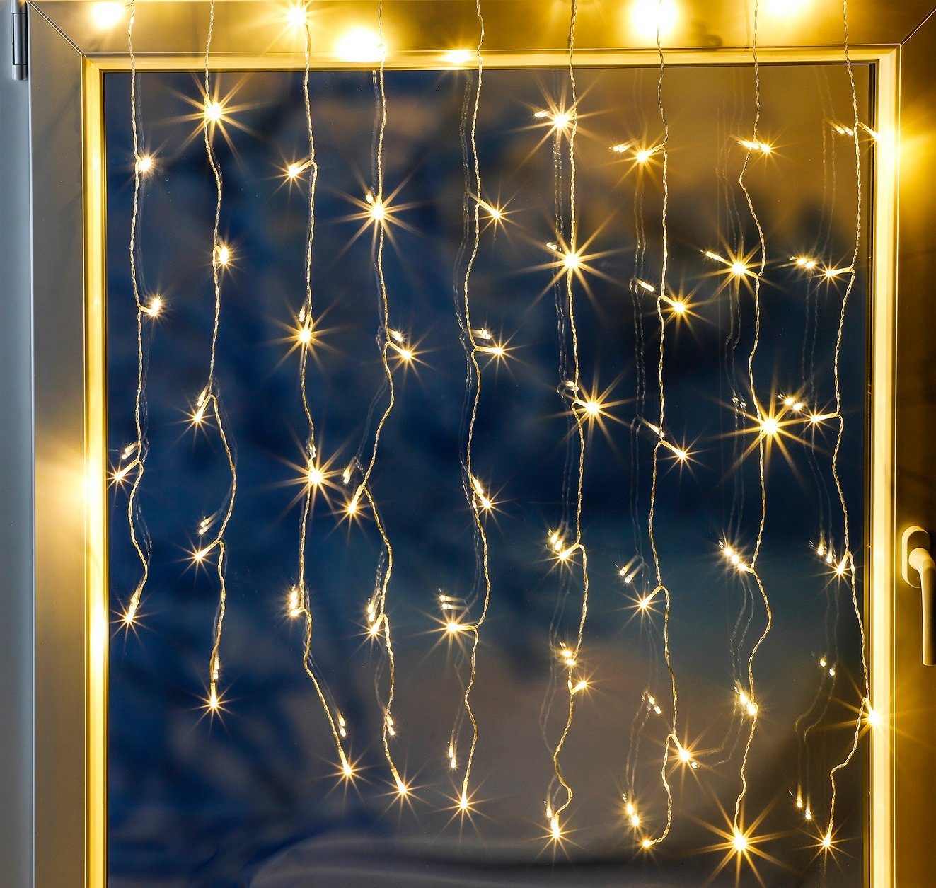 GartenHero LED-Lichtervorhang 120 LED Lichtervorhang Lichternetz 1x2m Licht günstig online kaufen