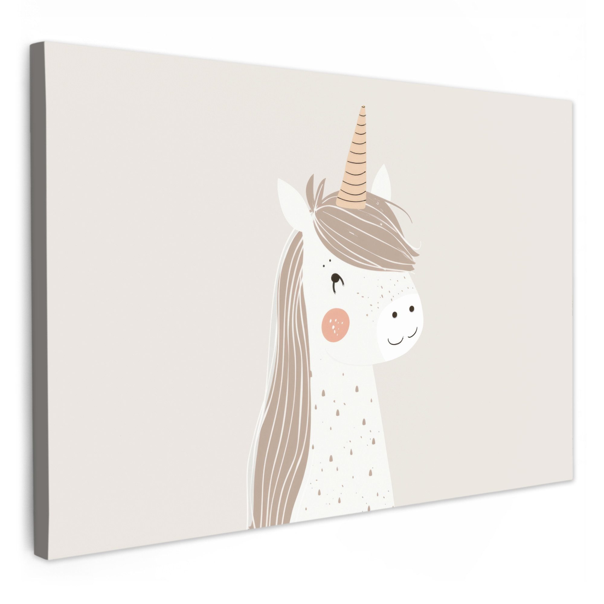 OneMillionCanvasses® Leinwandbild Einhorn - Pastellfarben - günstig online kaufen