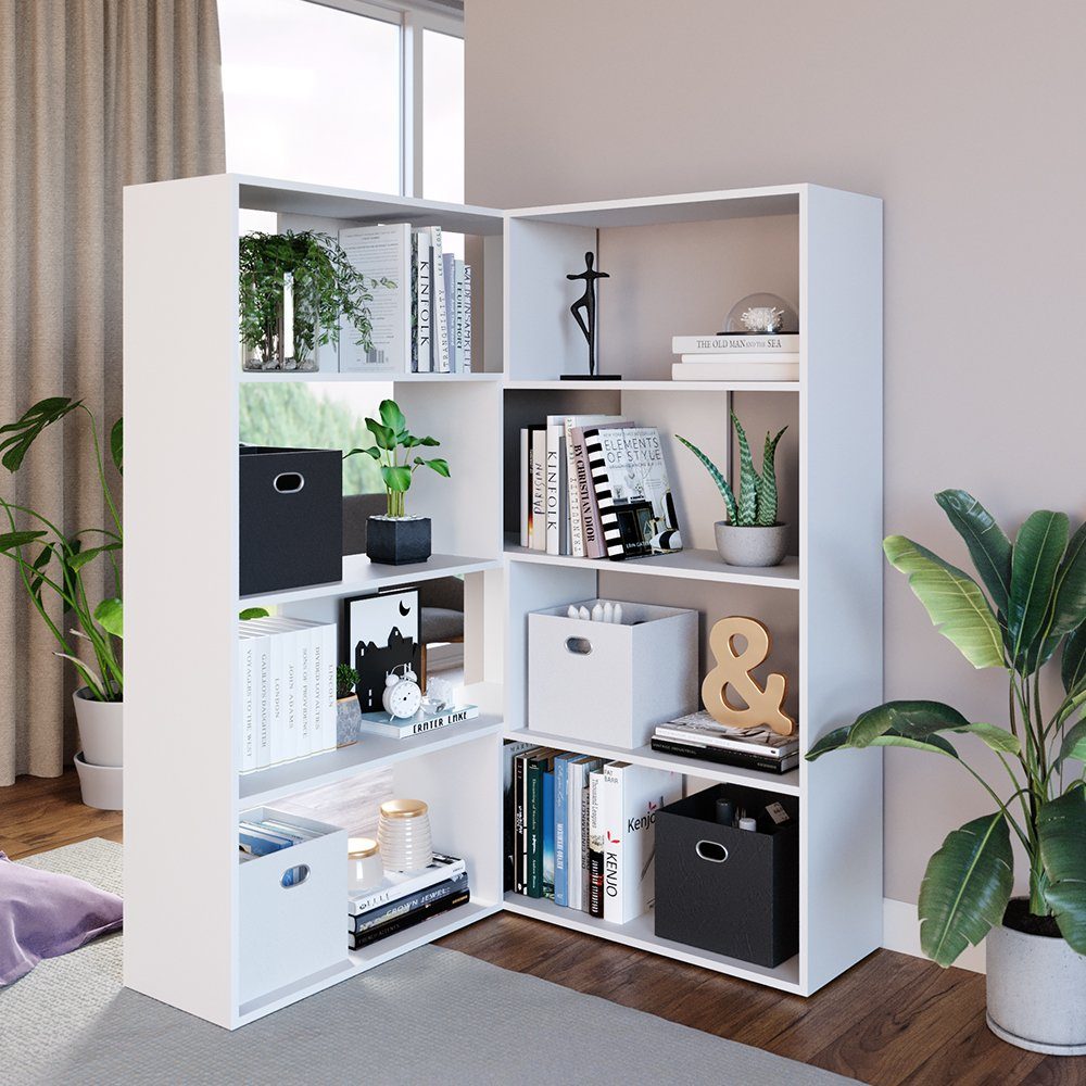 Vicco Eckregal Laine, Weiß, 170 x 142 cm günstig online kaufen