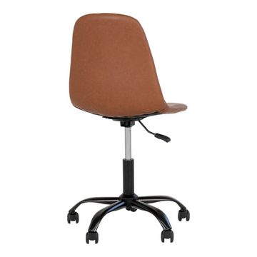 LebensWohnArt Stuhl Moderner Bürostuhl MALMÖ light-braun
