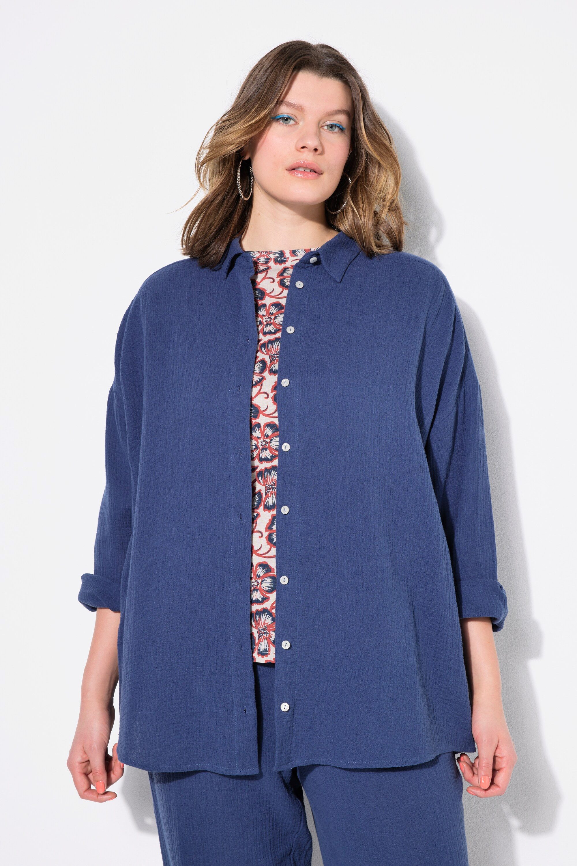 Studio Untold Hemdbluse Musselin Bluse oversized günstig online kaufen