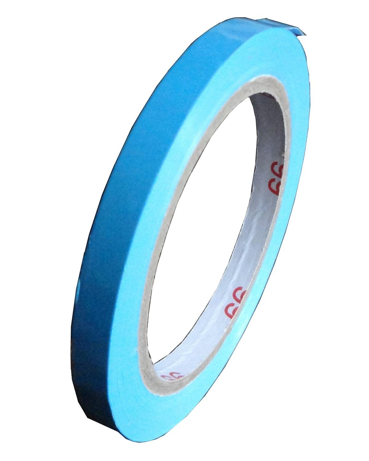 Klebeband 6x PVC Klebeband / 66m x 9mm / leise abrollend / Farbe: blau