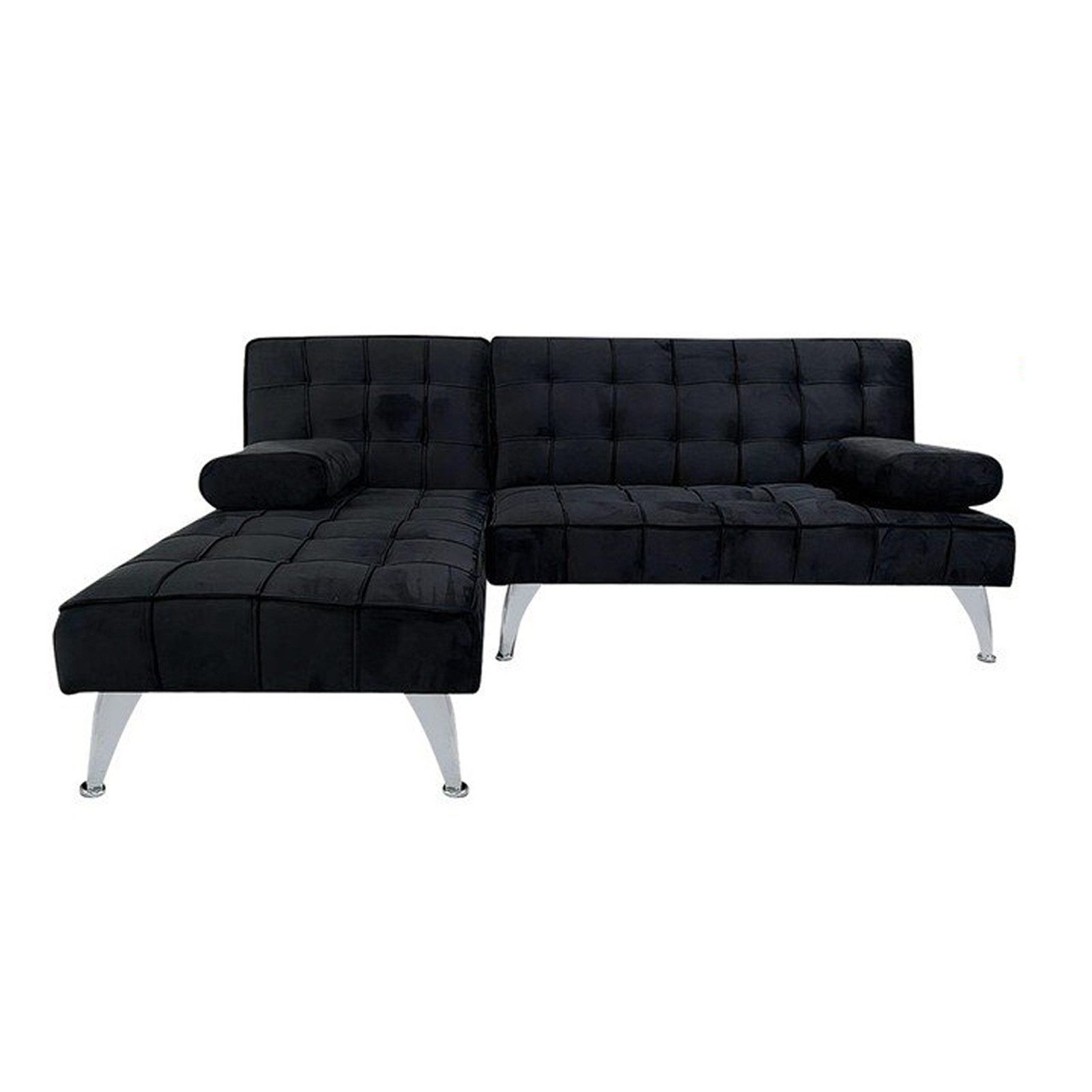HTI-Living Ecksofa Ecksofa Miranda mit Bettfunktion Velvet Schwarz, Stück 1 günstig online kaufen