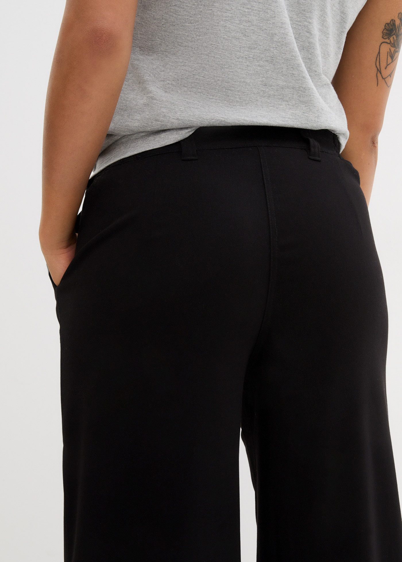 bonprix Marlene-Hose weit geschnitten, Loose fit Passform, High-Waist-Bequembund