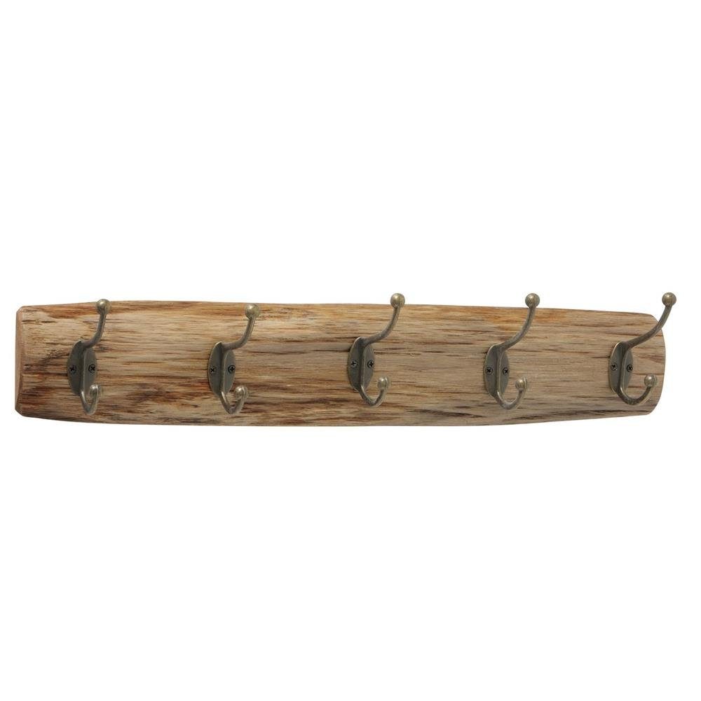 BOLTZE Шкафыleiste Brando, aus Eichenholz, 5 Haken, 10 x 55 cm