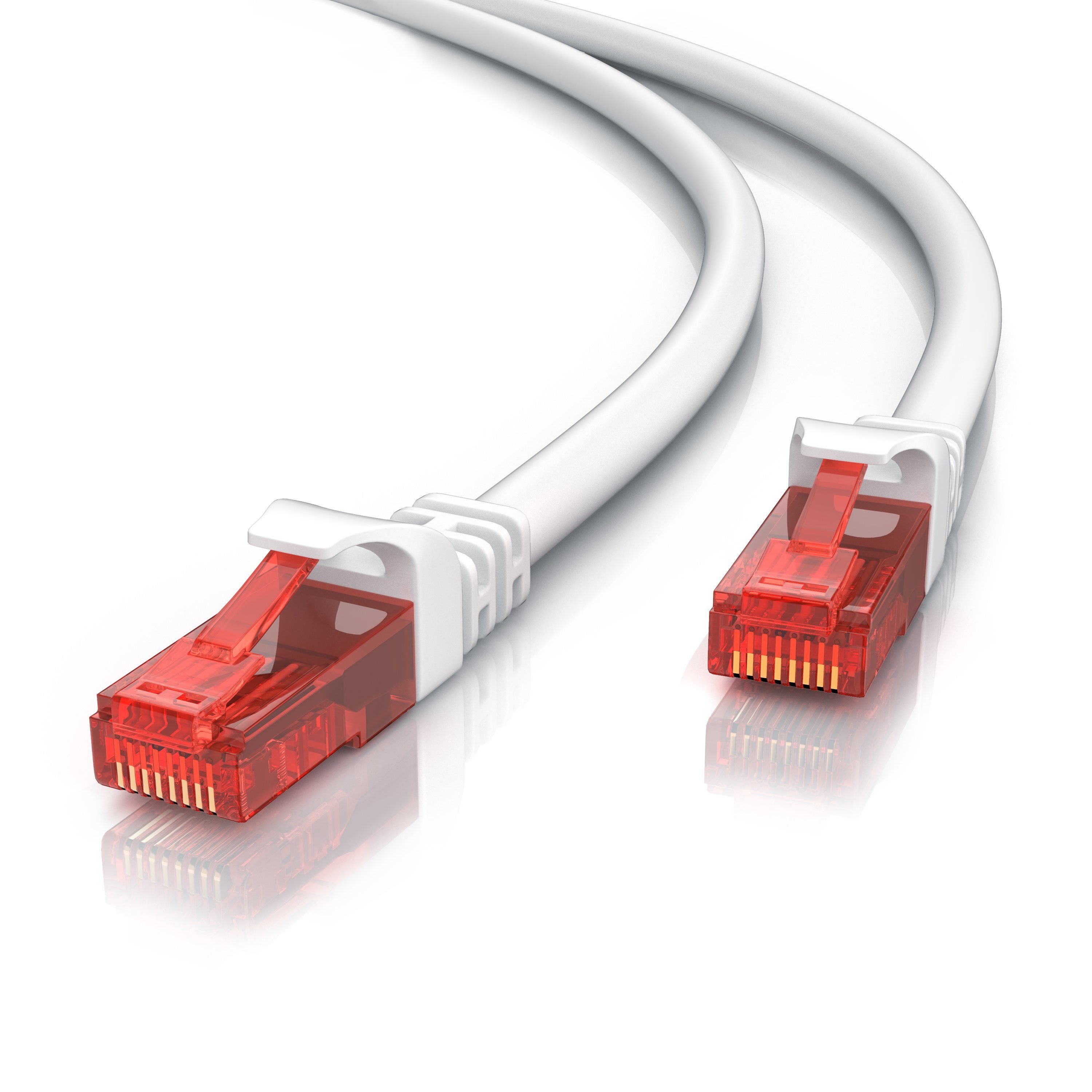 CSL LAN-Kabel, CAT.6, RJ-45 (Ethernet) (50 cm), CAT 6 Netzwerkkabel UTP  Gigabit 1000 Mbit/s Patchkabel - 0,5m