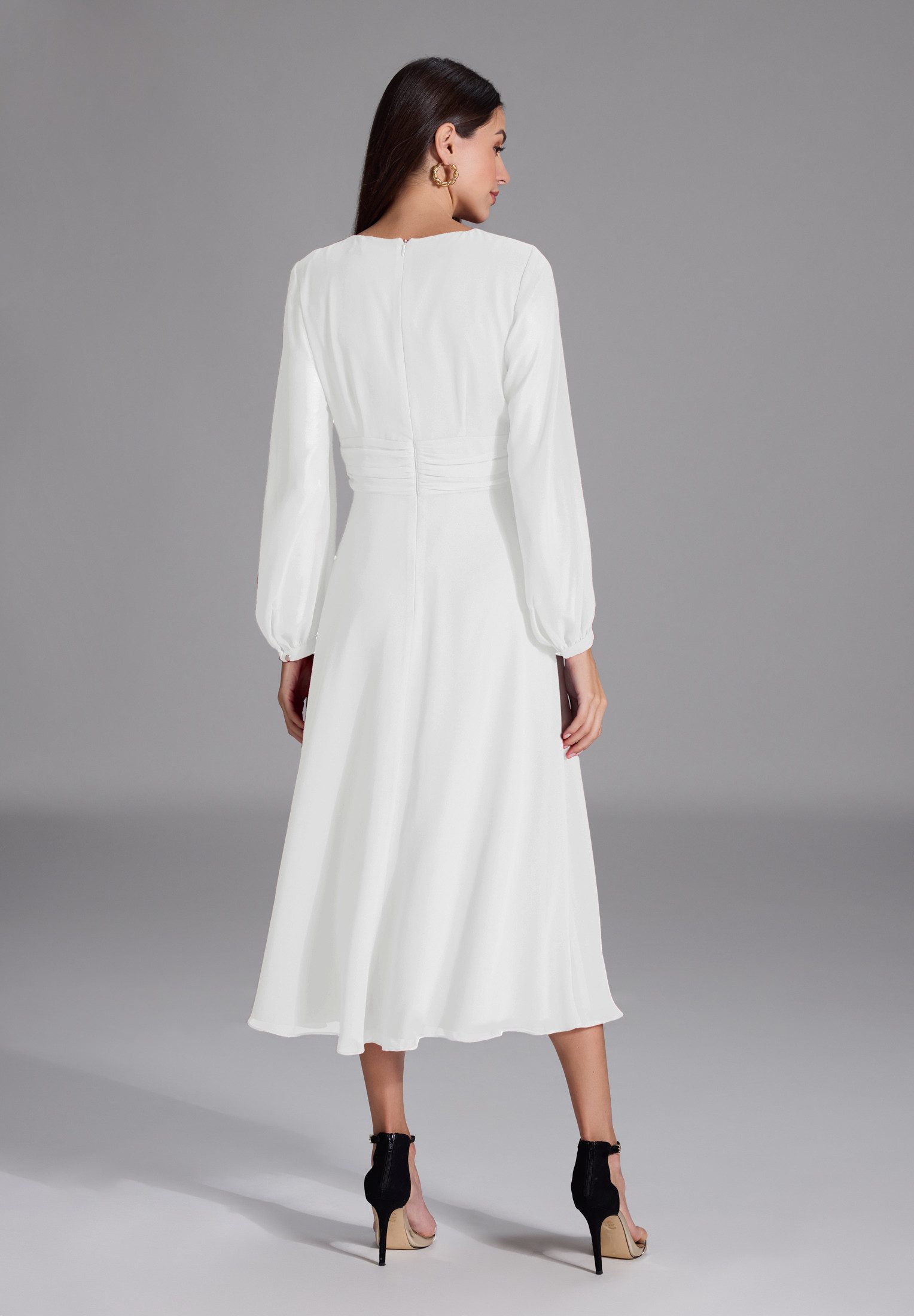 SWING Cocktailkleid Taillierter Schnitt mit ausgestelltem Rockteil günstig online kaufen