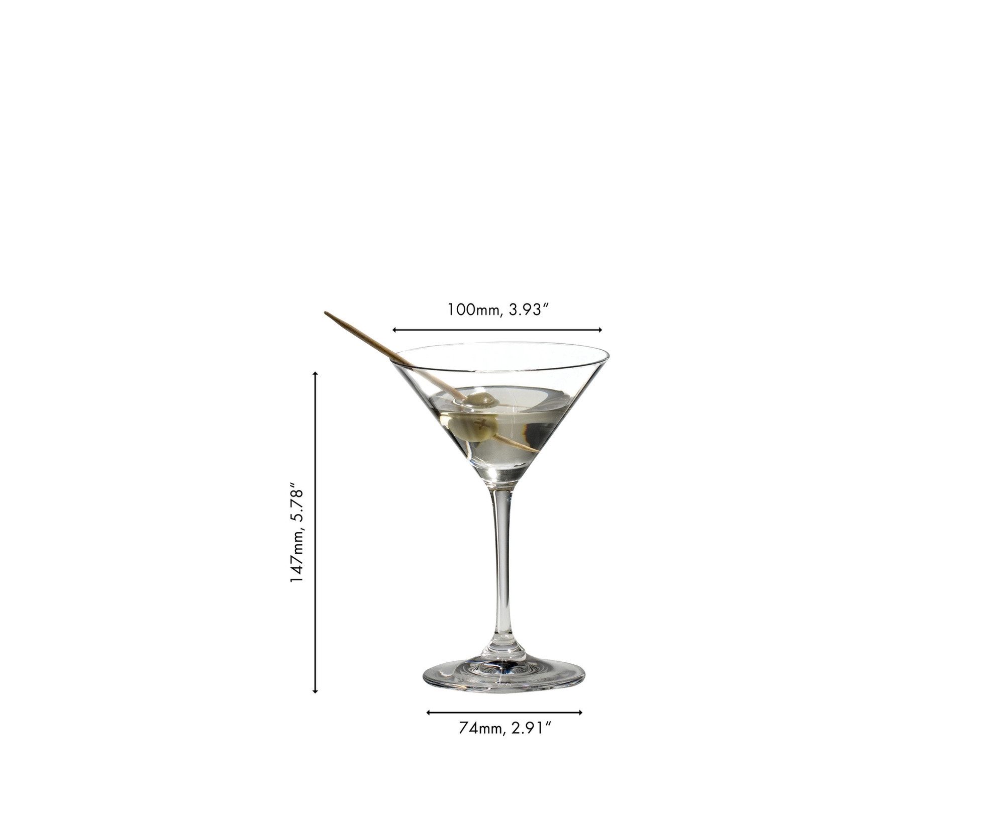 RIEDEL THE WINE GLASS COMPANY Martiniglas Riedel Vinum Spirituosenglas Martini 155 ml 2er Set