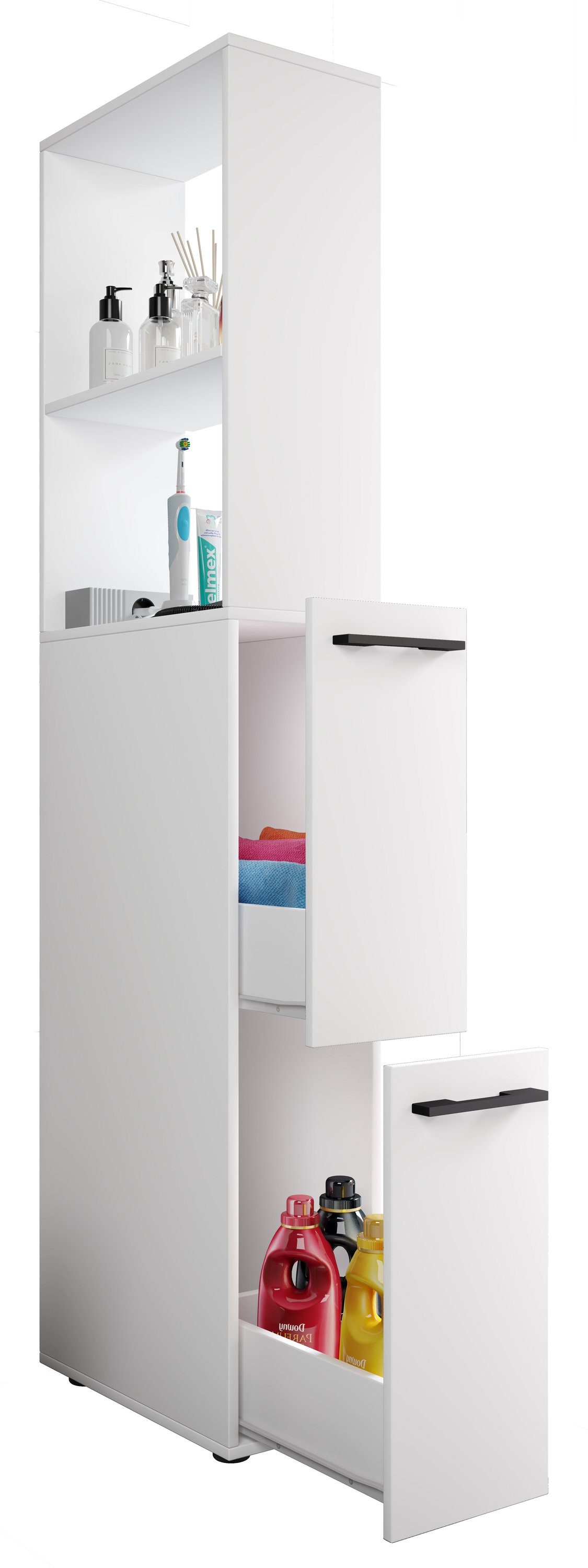 VCM Hochschrank Holz Badmöbel Nischenschrank Schublade Sadilo XL günstig online kaufen