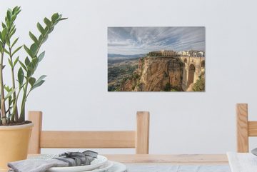 OneMillionCanvasses® Leinwandbild Das Stadtbild von Ronda Spanien, (1 St), Wandbild Leinwandbilder, Aufhängefertig, Wanddeko, 30x20 cm