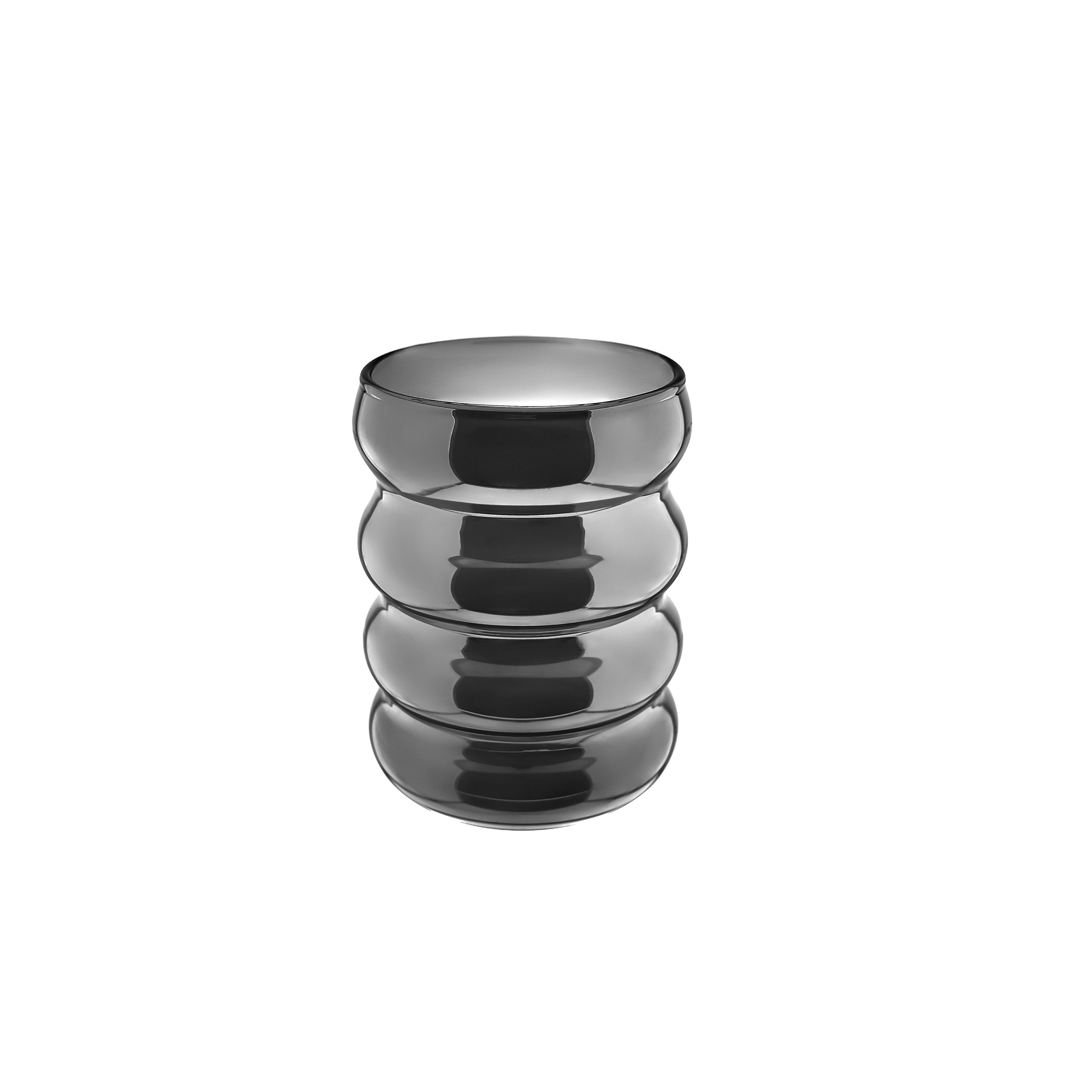 Mulex Glas Wave-Style Trinkgläser-Set in Schwarz 300 ml, 8-tlg. – Bild 2 von 5