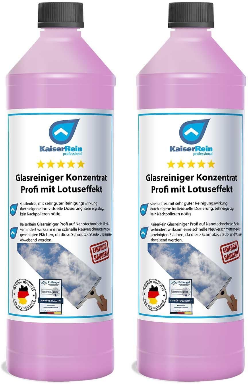 KaiserRein Glasreiniger Konzentrat mit Lotuseffekt Glasreiniger (Lotus-Effekt, Konzentrat, streifenfrei, ergiebig)