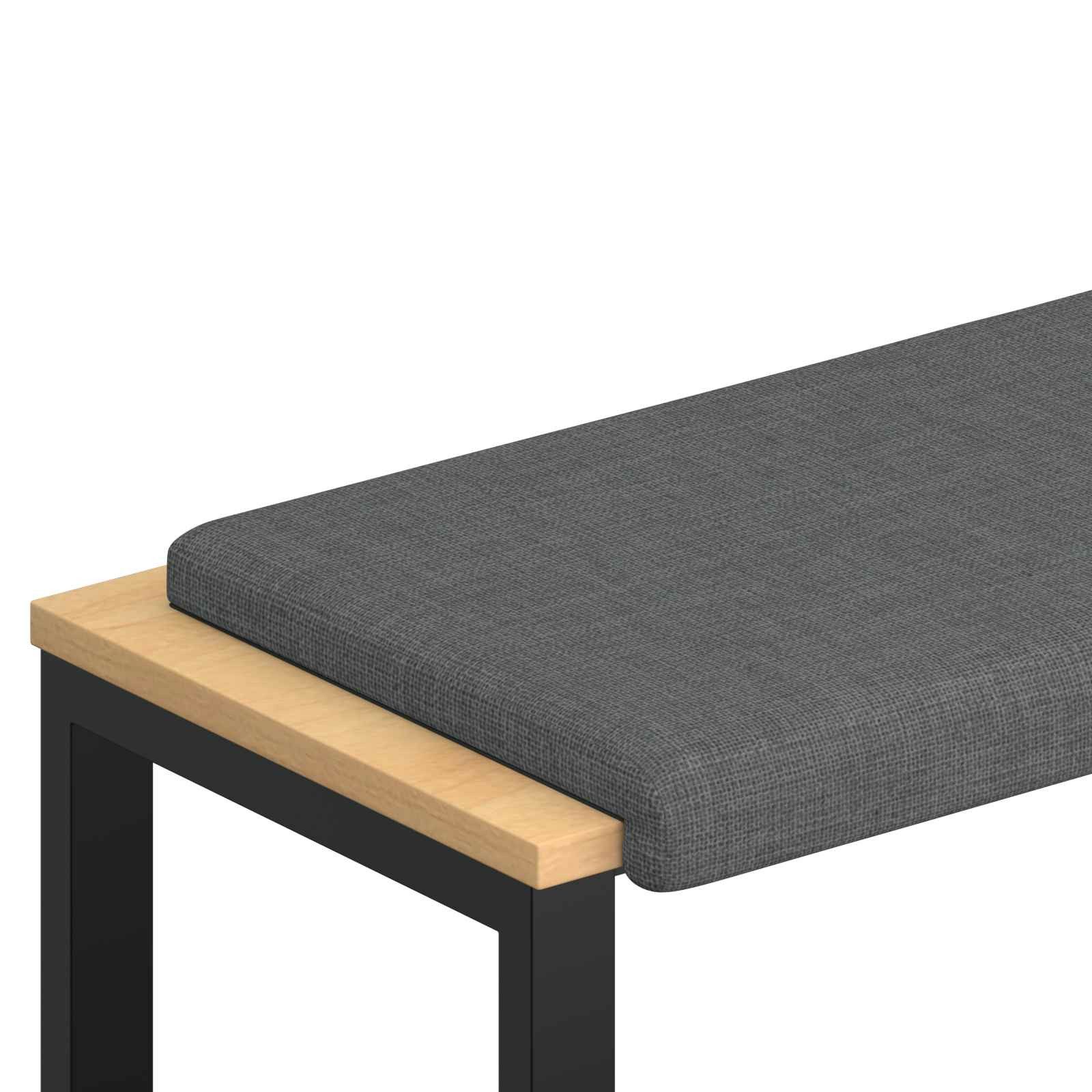 vidaXL Sitzauflage Bankkissen Stoff Dunkelgrau Tiefe 35 cm, (1 St)