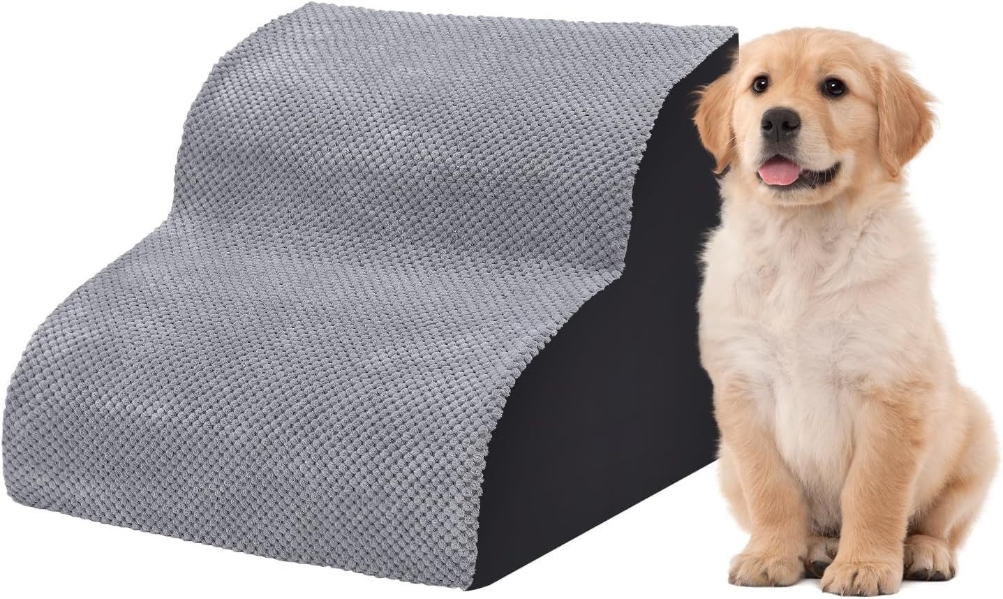 Athlix Haustiertreppe Treppe für Hunde Katzen Hunderampe waschbar Rutschfestes Material, Komfortable Haustiertreppe, Rutschfest, Waschbar, Schonendes Design