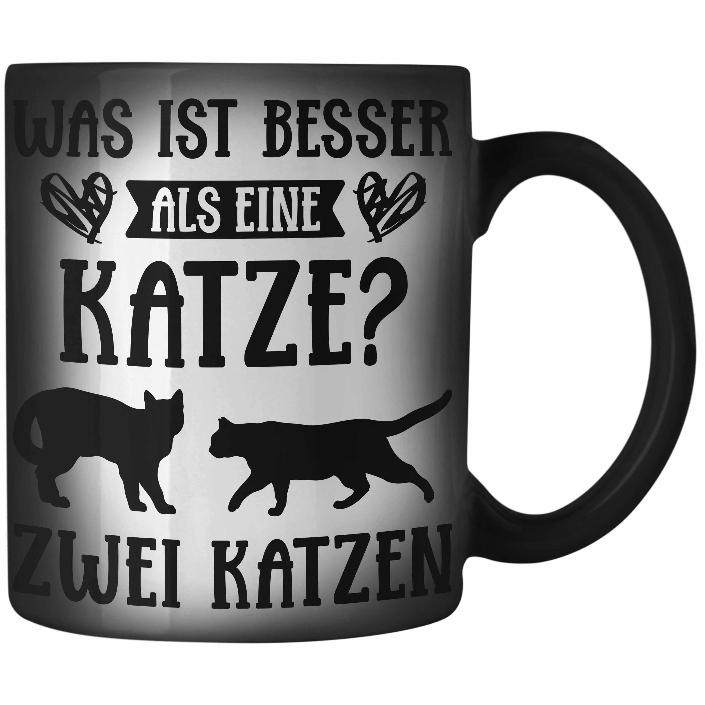 Trendation Tasse Trendation - Katze Spruch Zaubertasse Lustig Geschenk Farbwechsel Tasse Cat Kaffeebecher Grafik Katzenliebhaber Geschenke Katzen, Farbwechsel