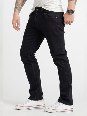 Rock Creek Regular-fit-Jeans Herren Jeans Stonewashed Dunkelblau RC-2417 5-Pocket-Style