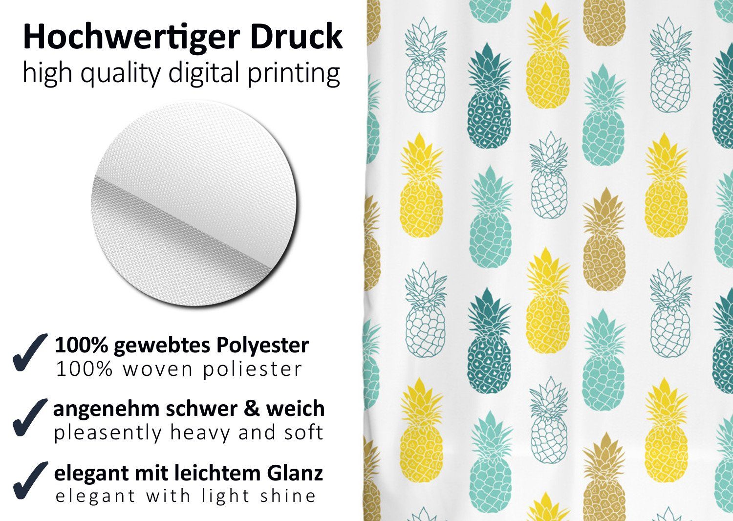 Arteneur Duschvorhang Breite 120 cm, Anti-Schimmel Beschichtet, Beschwerter günstig online kaufen