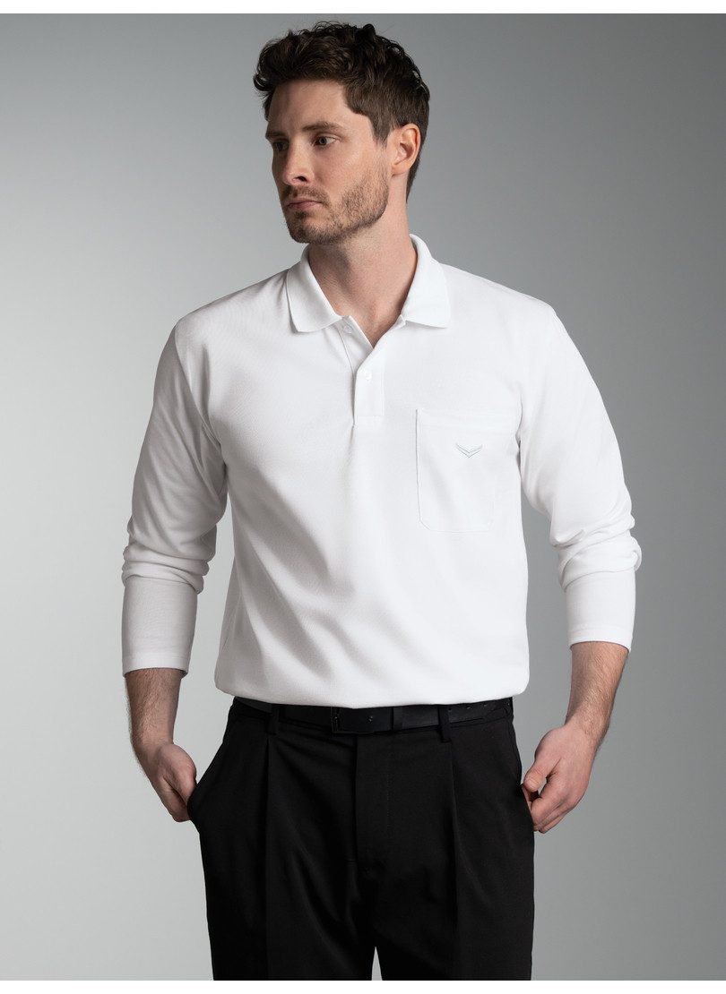 Trigema Poloshirt TRIGEMA Poloshirt mit Brusttasche (1-tlg) – Bild 3 von 3
