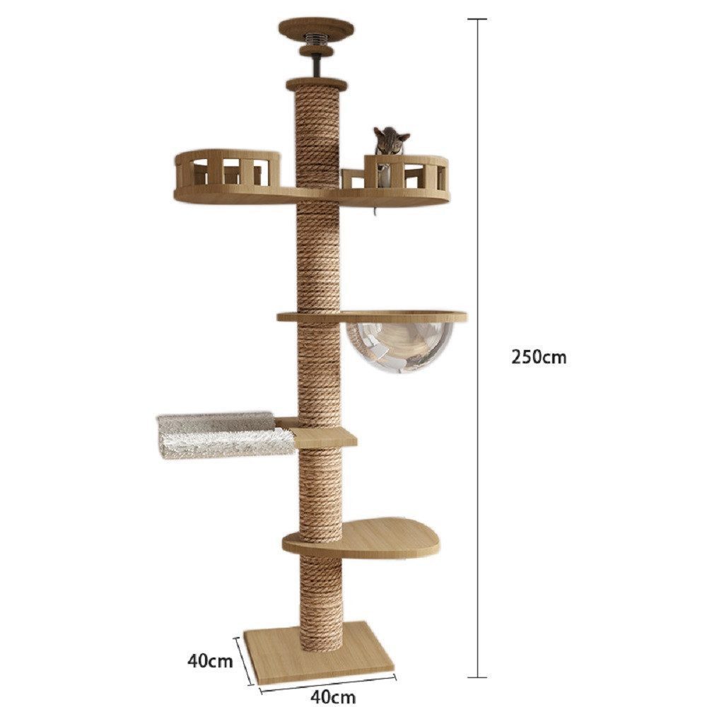 M-Diamant Kratzbaum Katzenhöhle, Etagenboy,Cat Tree, Sisal-Seil, Kratzstange, Stabil, stabiler Katzenbaum, hergestellt aus hochwertigem Holz