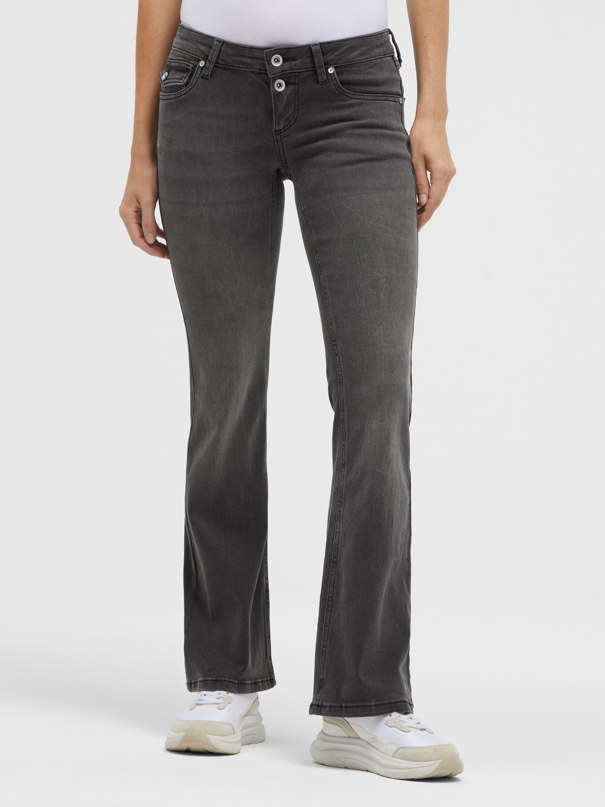 SOCCX Slim-fit-Jeans mit ausgestelltem Bein