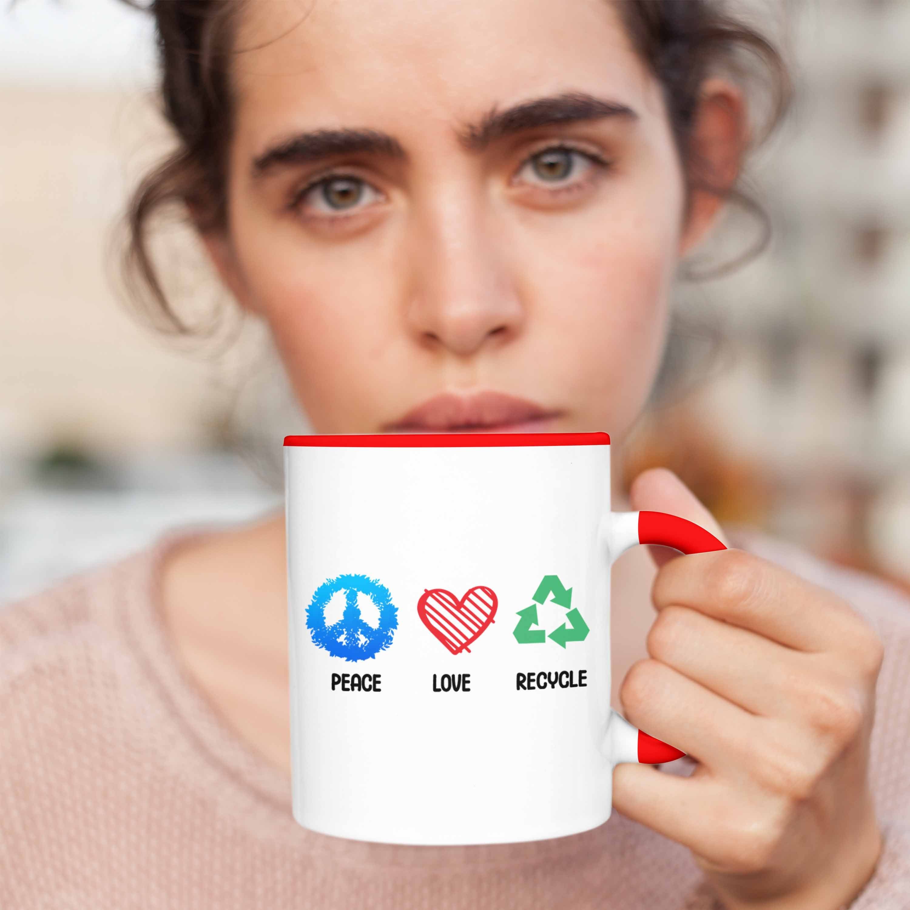 Welt Trendation Recyceln Generation Retten Rot Umwelt Tasse Aktivisten Geschenk Tasse