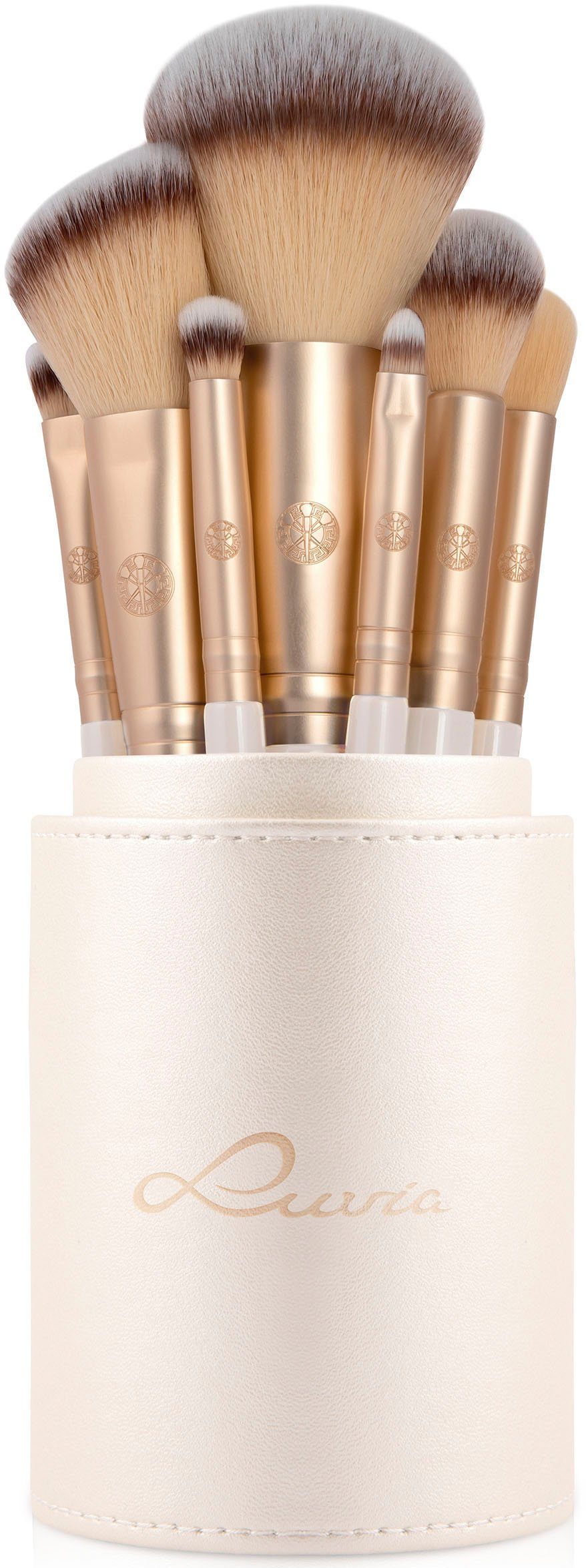 Luvia Cosmetics Schmink-Set Prime Kosmetikpinsel-Set Vegan 11-tlg., Champagne