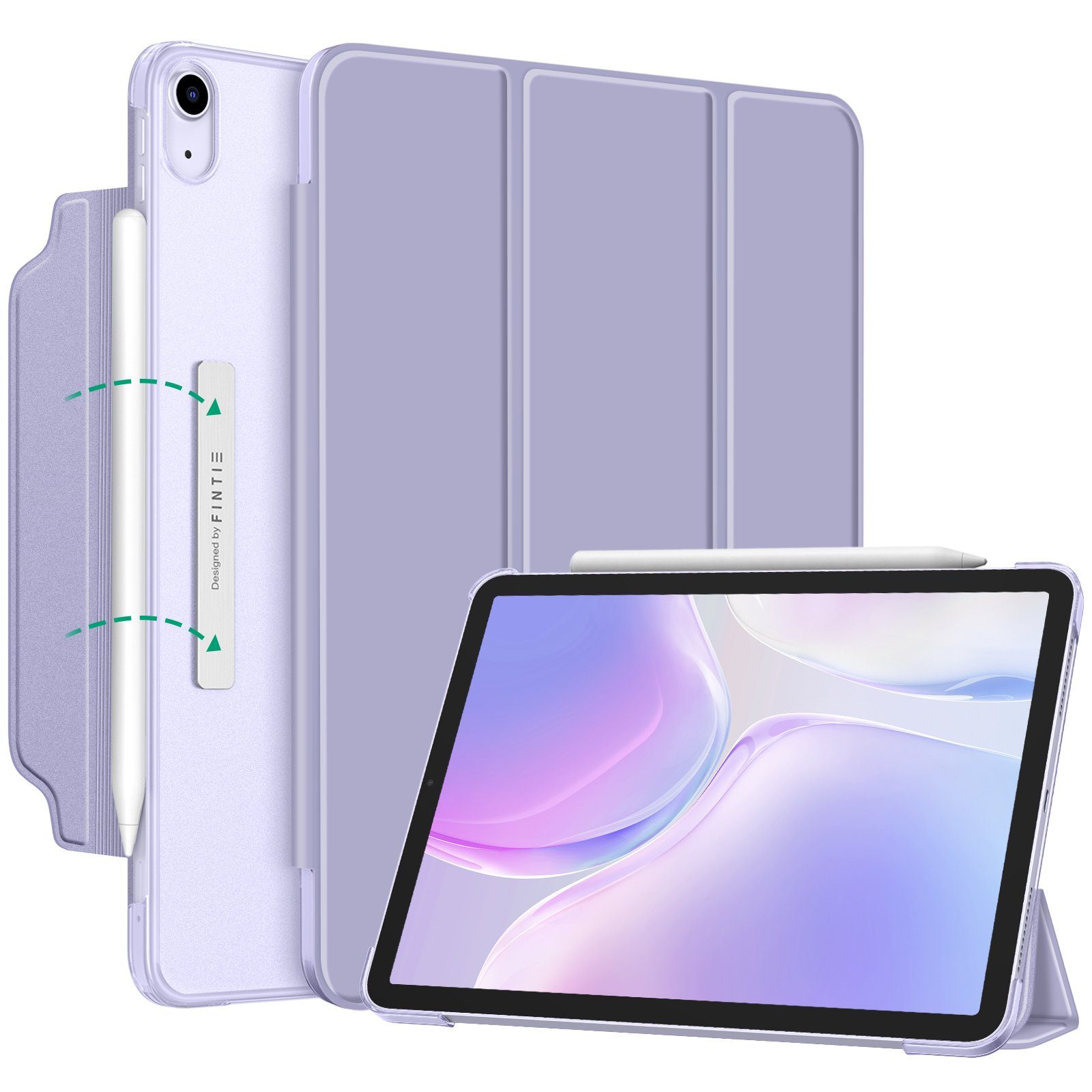 Fintie Tablet-Hülle für iPad Air 11'' M4/M3/M2(2026/2025/2024), iPad Air 5/4 Gen 2022/2020 10.9 Zoll, Leichte Standhülle mit Durchscheinend Mattierter Rückseite