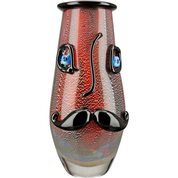 Casablanca by Gilde Tischvase Beard (1 St) dekorative Vase aus Glas Blumenvase