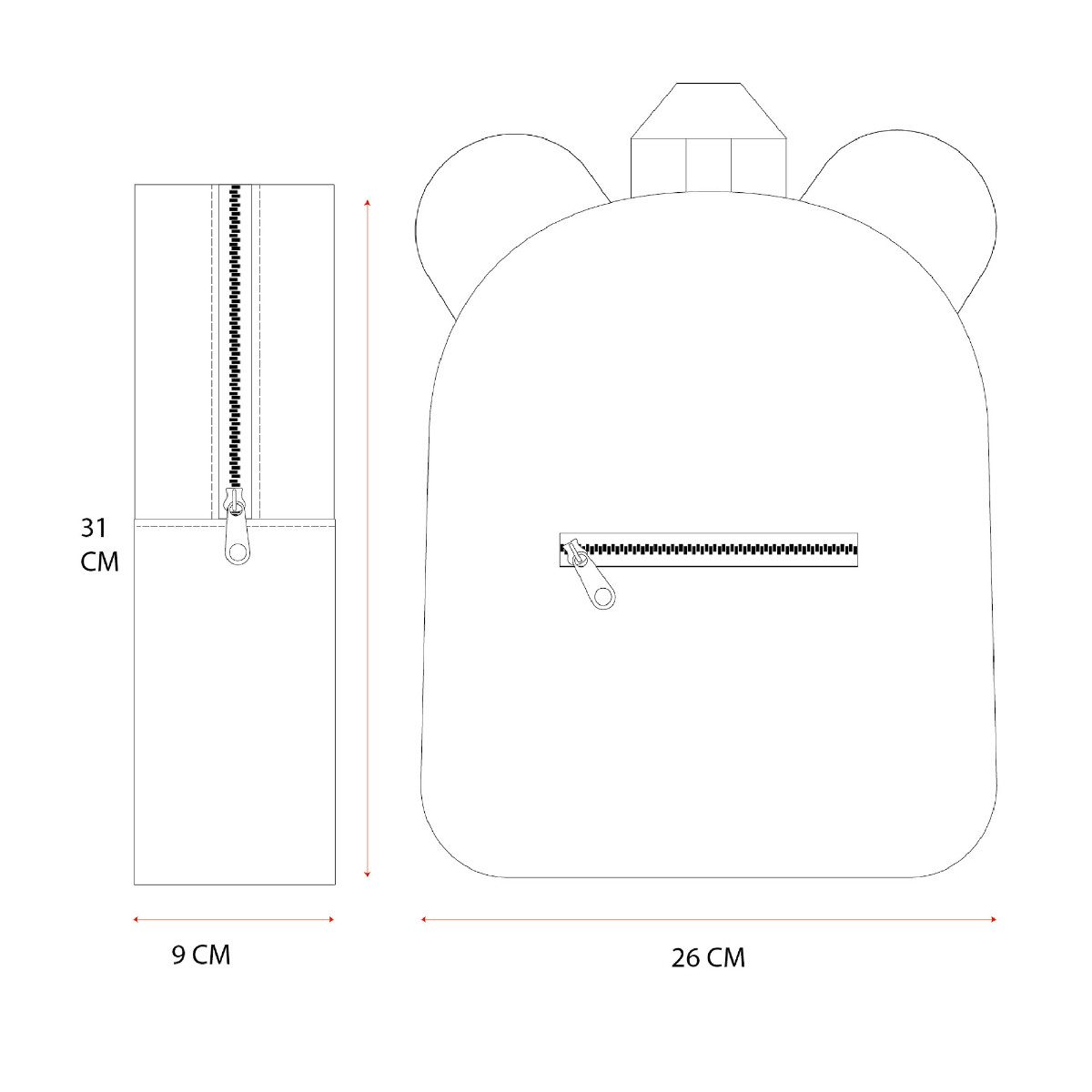Vadobag Kinderrucksack Prêt Rucksack Teddy – Weicher Tagesrucksack