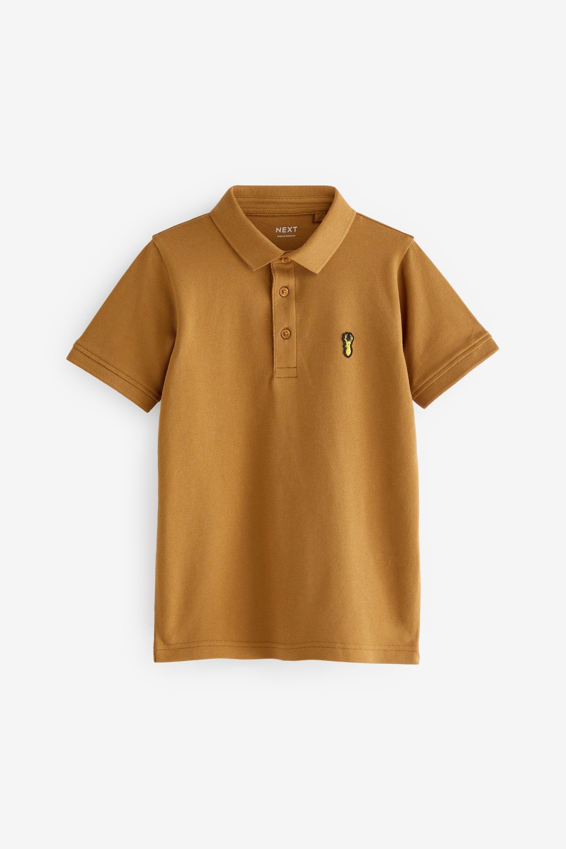 Next Poloshirt Polo-Shirt Tan Kurzärmeliges Brown (1-tlg)