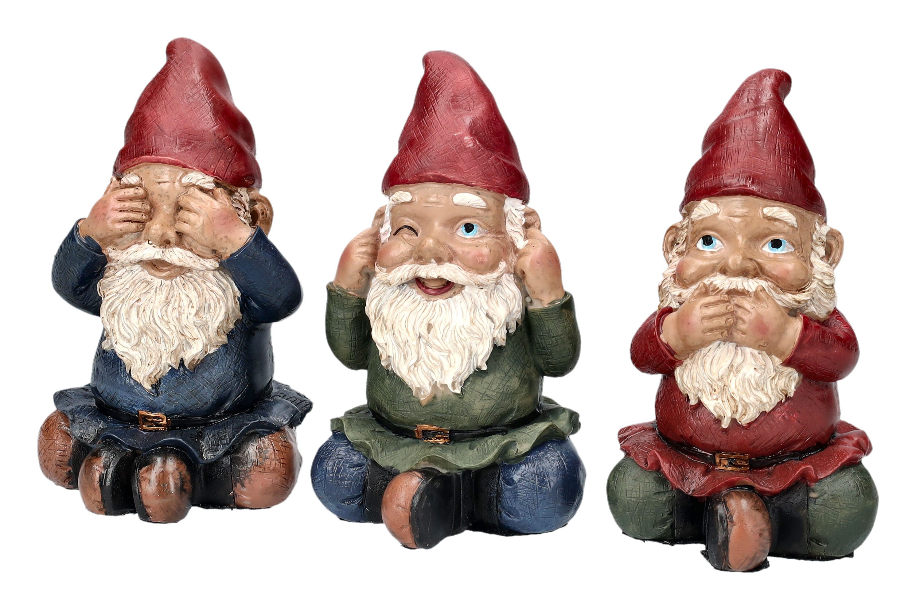 Figuren Shop GmbH Dekofigur Zwergen Figuren - Nichts Böses - Gartenzwerg Dekofigur Fantasy