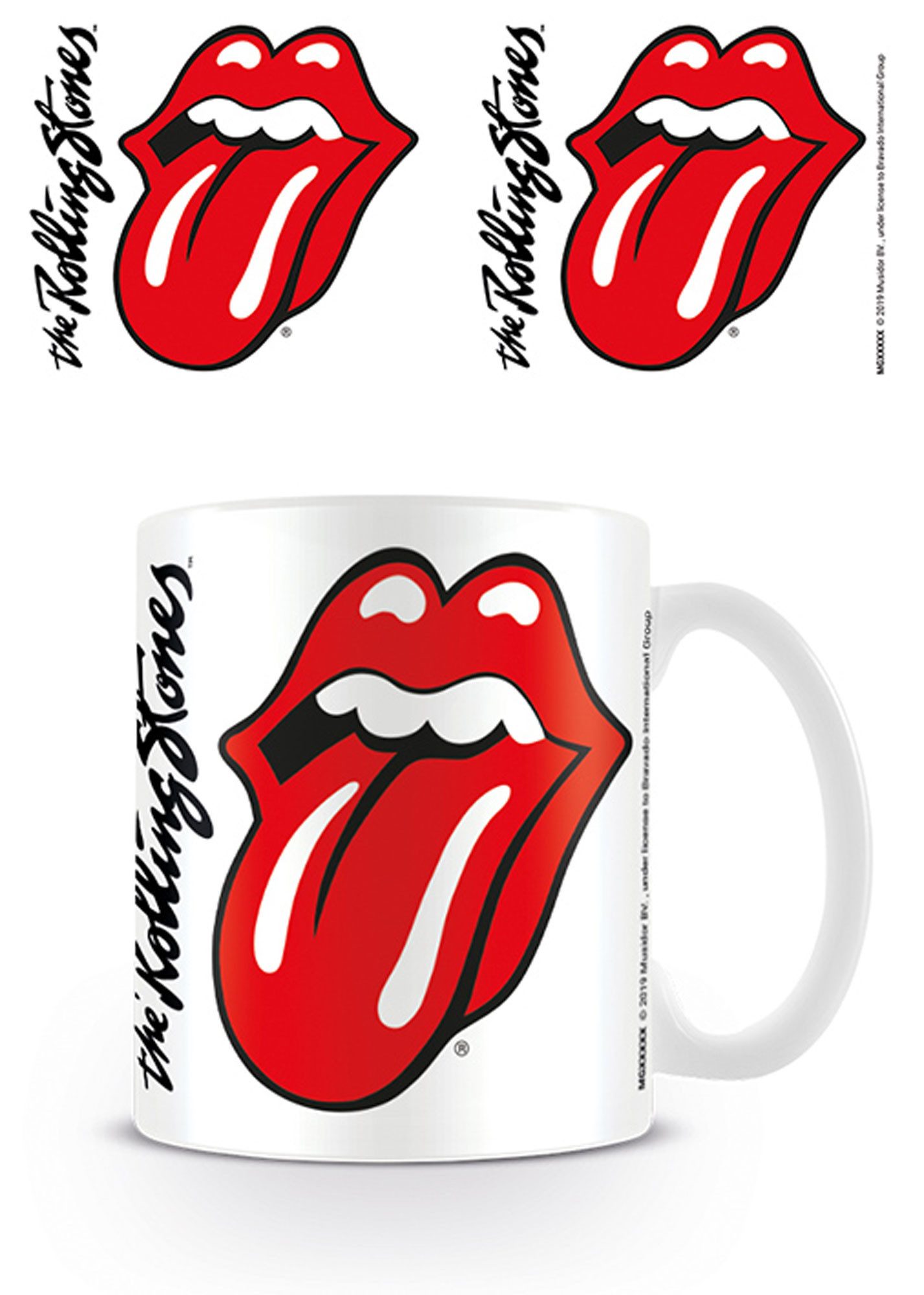 Tasse Rolling Stones - Lizenz Tassen - Lips white