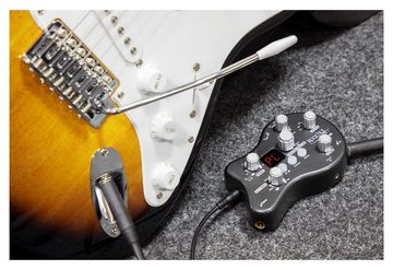 Rocktile GP-10 Gitarren Multieffekt Gerät - Headphone Amp Kopfhörerverstärker (8-Effekttypen und Drum-Loop Player mit 40 Rhythmen)